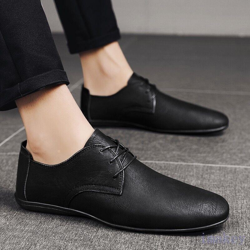 SAOLA Mocassino uomo punta tonda inglese stringato business formale Oxford scarpe pelle piatto