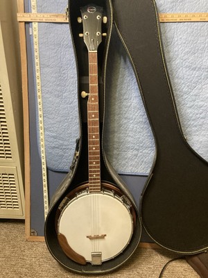 VTG Kingston Banjo HTF Mahogany/Steel Banjo W/ Extras Pictured In Case