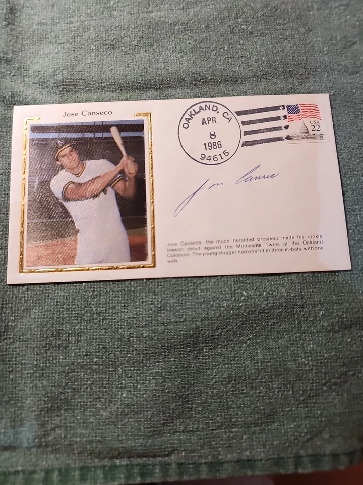 USPS FDC SIGNED BY JOSE CANSECO 1986 - Image 3 of 4