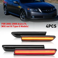 For 2004 2005-2008 Acura TL Smoked Lens Front Rear LED Marker Side Light Set A