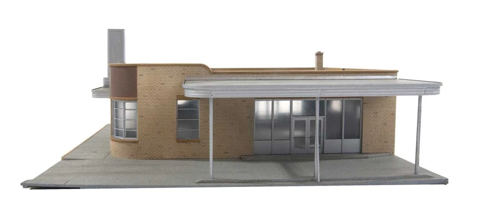 Walthers Cornerstone HO 2934 Silver Springs Bus Terminal Commercial Building Kit - Image 2 of 4