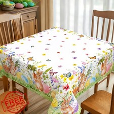 yrhsnclsdg Easter Bunny 60x60 Square Tablecloth Waterproof