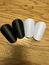4x Mini Soccer Shin Guards Small Football Pads EVA Protective Gear Black White