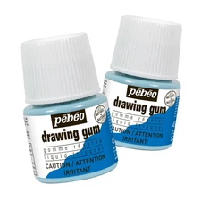 Pebeo Drawing Gum - 2 Pack 45ml Liquid Latex Masking Fluid for Mixed Media Art