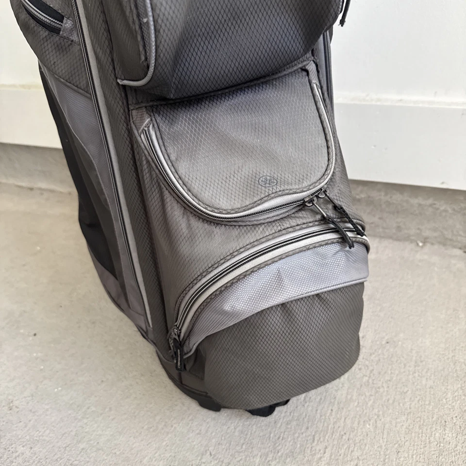 DATREK Golf Bag 14 Way Club Dividers & Carry Strap Gray Black No Cover - Image 3 of 4