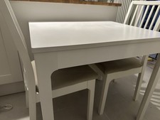 IKEA Ekedalen Extendable Dining Table with 2 Chairs Set Plus Bench White