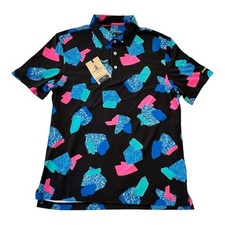 Chubbies The Ab Stract Performance Polo Shirt Sz S MSRP 59