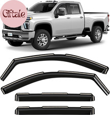 In Channel Rain Guards for Silverado Sierra 2500HD 3500HD Crew Cab