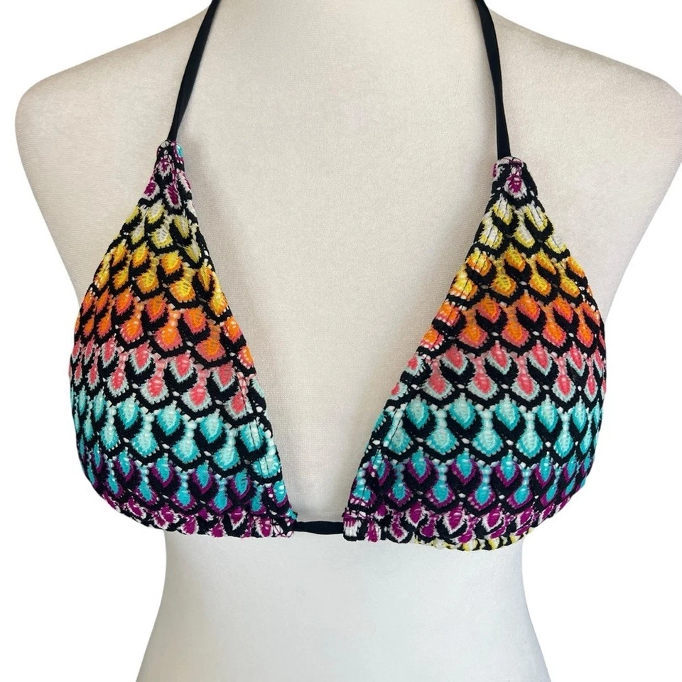 SISTEMAS DE NATACIÓN Bikini aspecto ganchillo 🐚 Rainbow Mermaidcore Festival Conjunto de natación S/L Foto 3 de 4