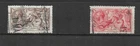 KING GEORGE V 1913-19 2/6d AND FIVE SHILLINGS SEAHORSE USED MY REF 845
