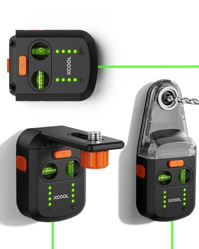XCOOL 3 in 1 Laser Level Tool with Line Laser, Drill Dust Collector & Laser L...