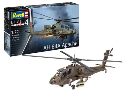 REVELL, Hélicoptère AH-64A Apache à assembler et à peindre, échelle 1/144, RE... - Photo 1/4