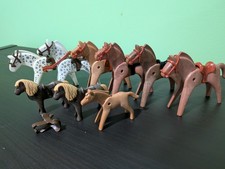 Playmobil 6 Horses 3 Ponies Lot with Accessories