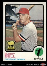 1973 Topps #31 Buddy Bell xGAP Indians ROOKIE ASR COMMON VARIATION 7 - NM