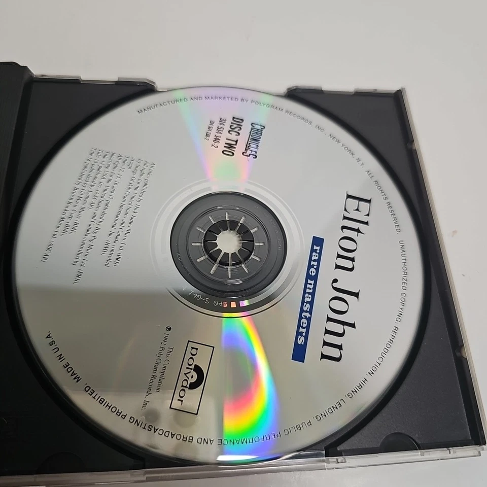 ELTON JOHN  rare masters CD 1992 2 Disc Set With Booklet Polygram And Slipcover  - Image 4 of 4