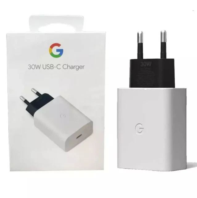 Official Genuine Google 30W PD Fast Charger USB-C Fits Pixel 8 7 6 5 + Cable Set - Image 3 of 4