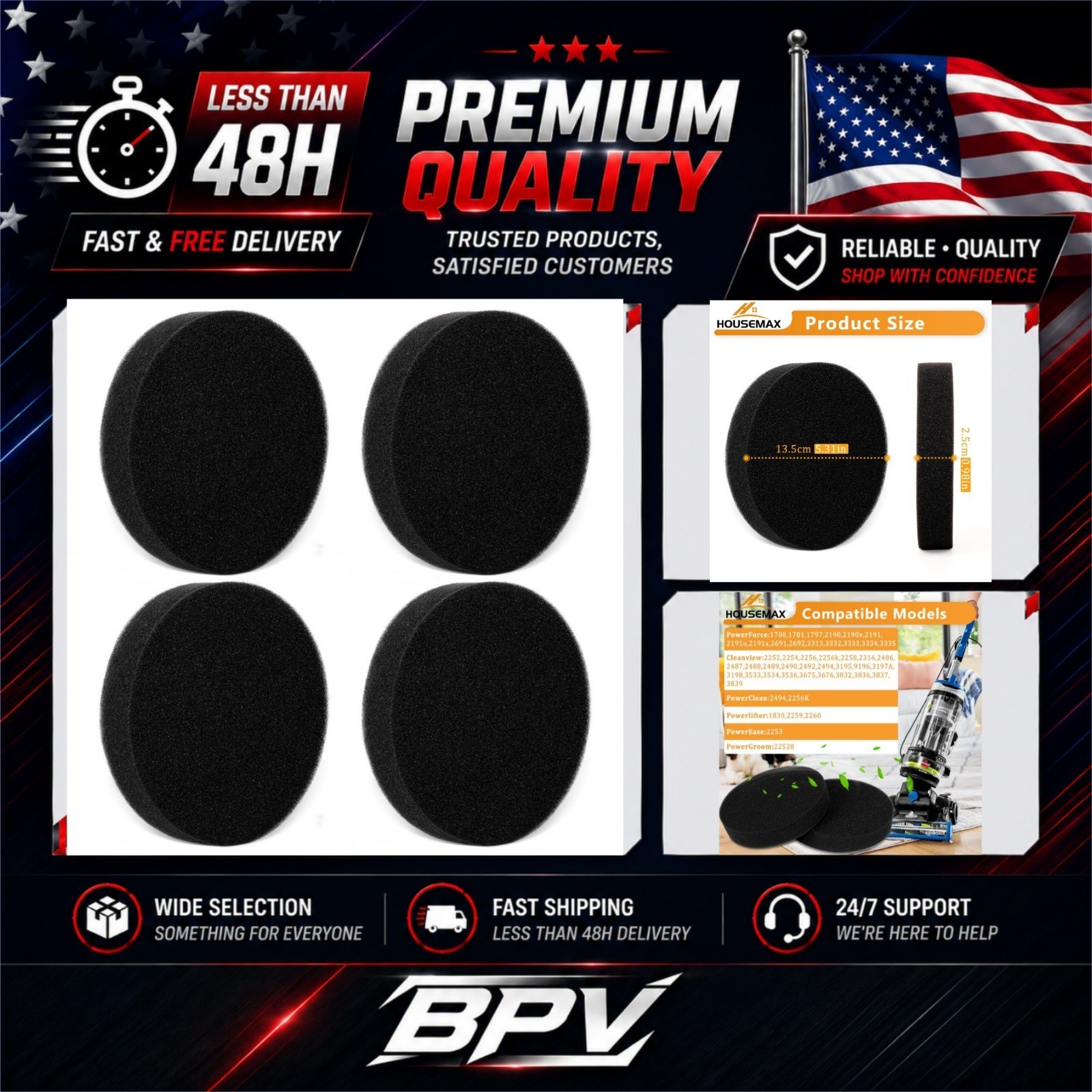 4 Pack Foam Premotor Filters for BISSELL PowerForce Helix 2191 1700 | eBay