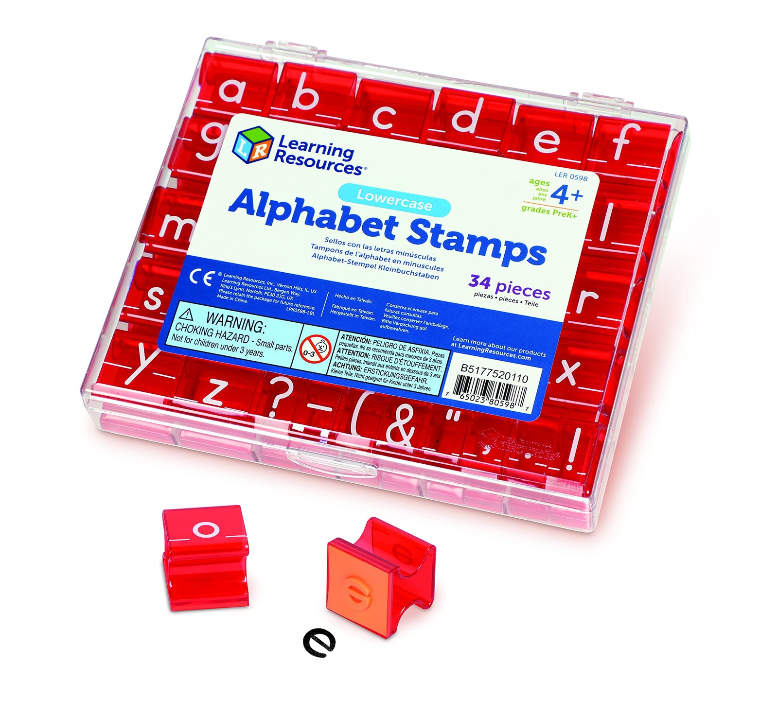 Tampons de l'alphabet en minuscules pour écrire droit sans bavure