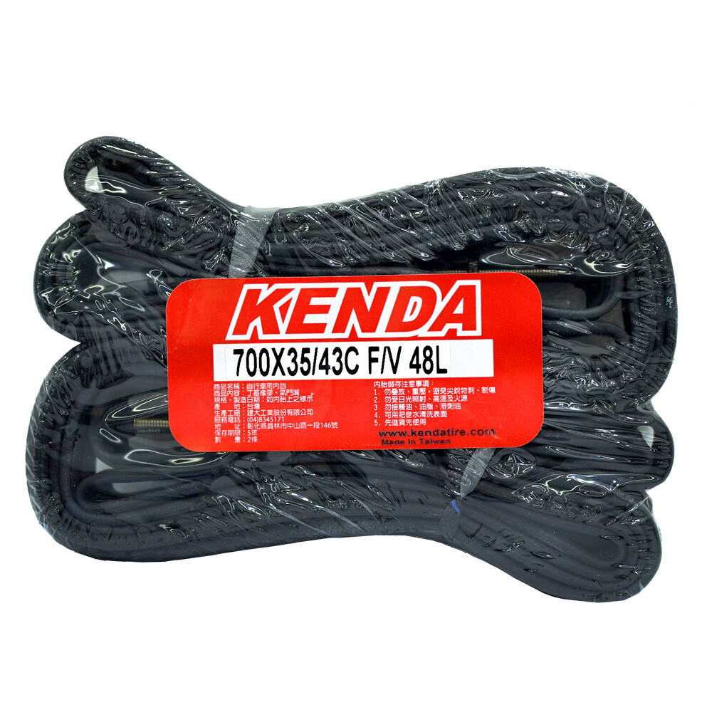 2 Camere D'aria Kenda 700x35/43C, Valvola Presta 48mm, Per Bici Da Strada, Nuove Taiwan