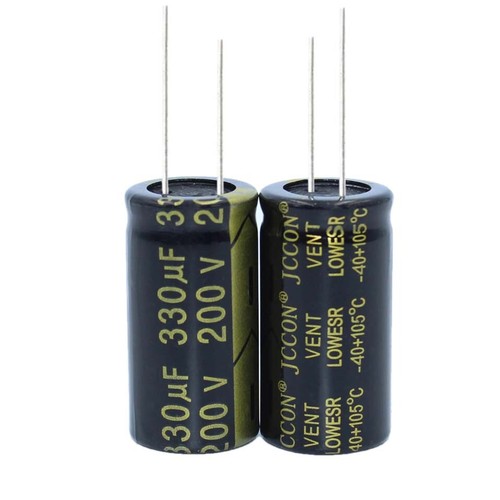 200V 330uF LOW ESR Radial Electrolytic Capacitors ±20% 105°C PCB 18x35mm - Picture 3 of 5