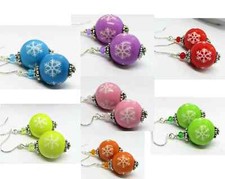Christmas Snowflake Dangle Earrings Christmas Jewelry Stocking Stuffer Gift