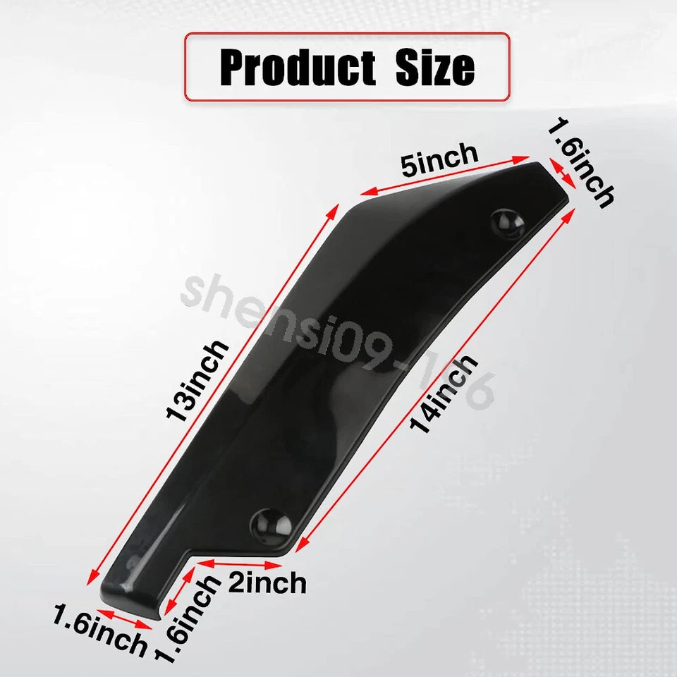 For Alfa Romeo Giulia Stelvio Rear Bumper Diffuser Splitter Canard Lips Black Foto 3 de 4