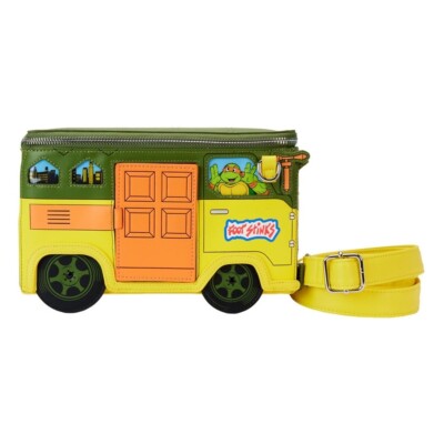 LOUNGEFLY TMNT Party Wagon Figural Light Up Faux Leather Crossbody Bag FAST SHIP