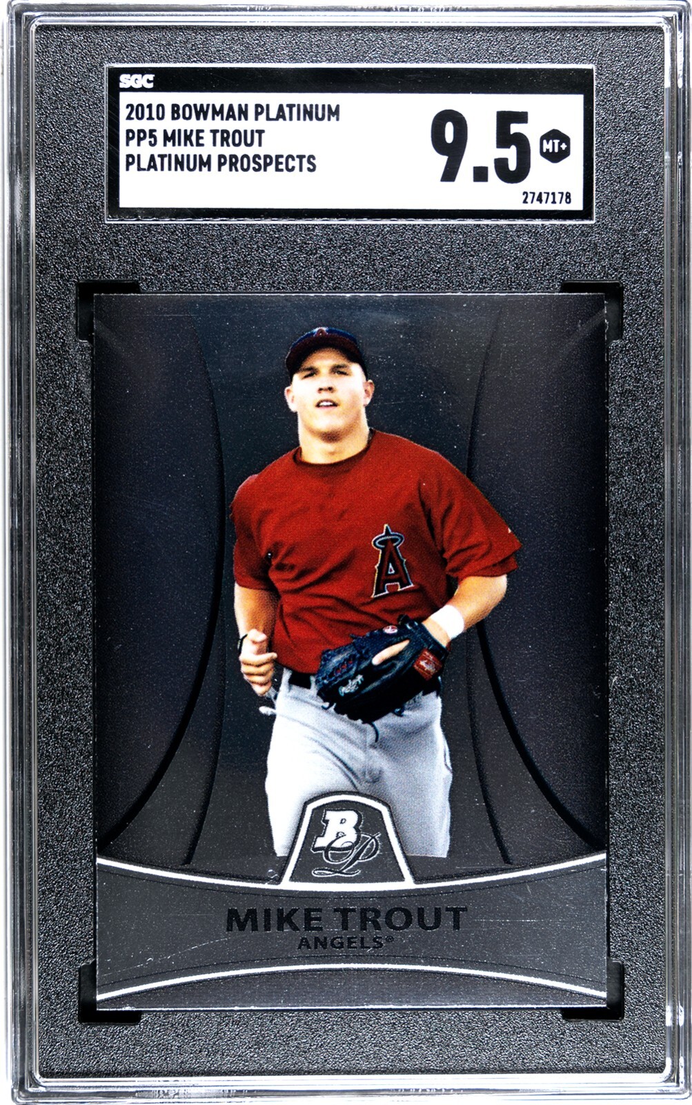 2010 Bowman Platinum PP5 Mike Trout Platinum Prospects SGC 9.5 MINT+
