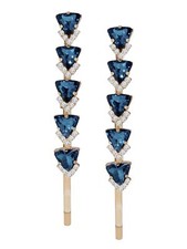 Rhinestone Hairpin Hair Clip Blue Tone Hair Accessories for Women