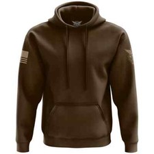 We The People Holsters Basic Brown w/ Tan Emblem Hoodie LARGE- MADE IN USA -NEW
