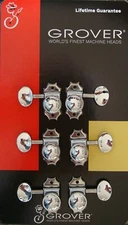 Grover 533C Roto-Grip Vintage Locking Tuning Machines, 3+3, Chrome