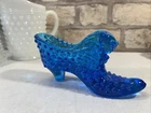 Fenton, Cat Slipper / Shoe, Colonial Blue Glass, Hobnail!