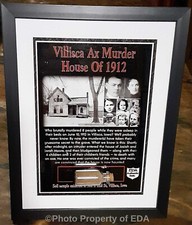 Framed 1912 VILLISCA AX MURDER HOUSE Relic So...