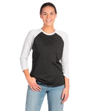Next Level Apparel 6051 Unisex Triblend 3/4-Sleeve Raglan