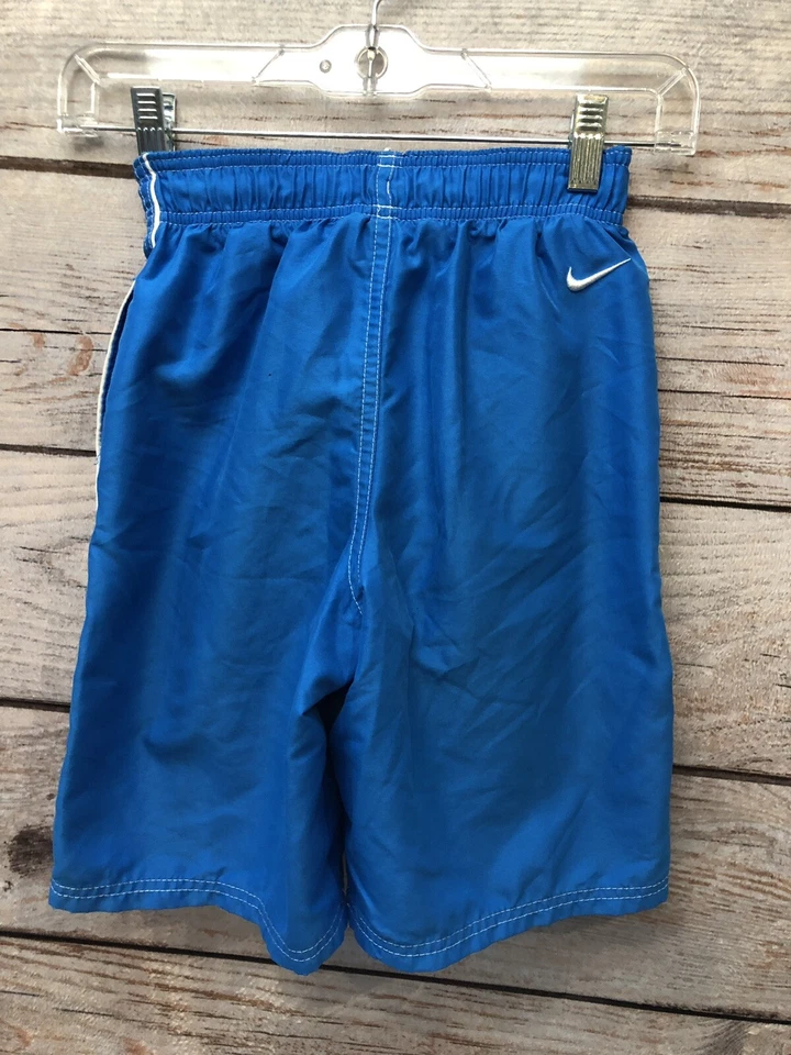 Pantalones Cortos de Natación NIKE Azul/Blanco con Forro Bolsillos Elásticos/Cordón Cintura Niños Pequeños Foto 3 de 4