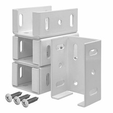 OHIY Aluminum Fence Bracket for Vinyl Fencing 2-3/4in Rails 6x Brackets w Screws