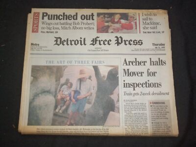 1994 JULY 21 DETROIT FREE PRESS NEWSPAPER - MAYOR ARCHER HALTS MOVER - NP 7685