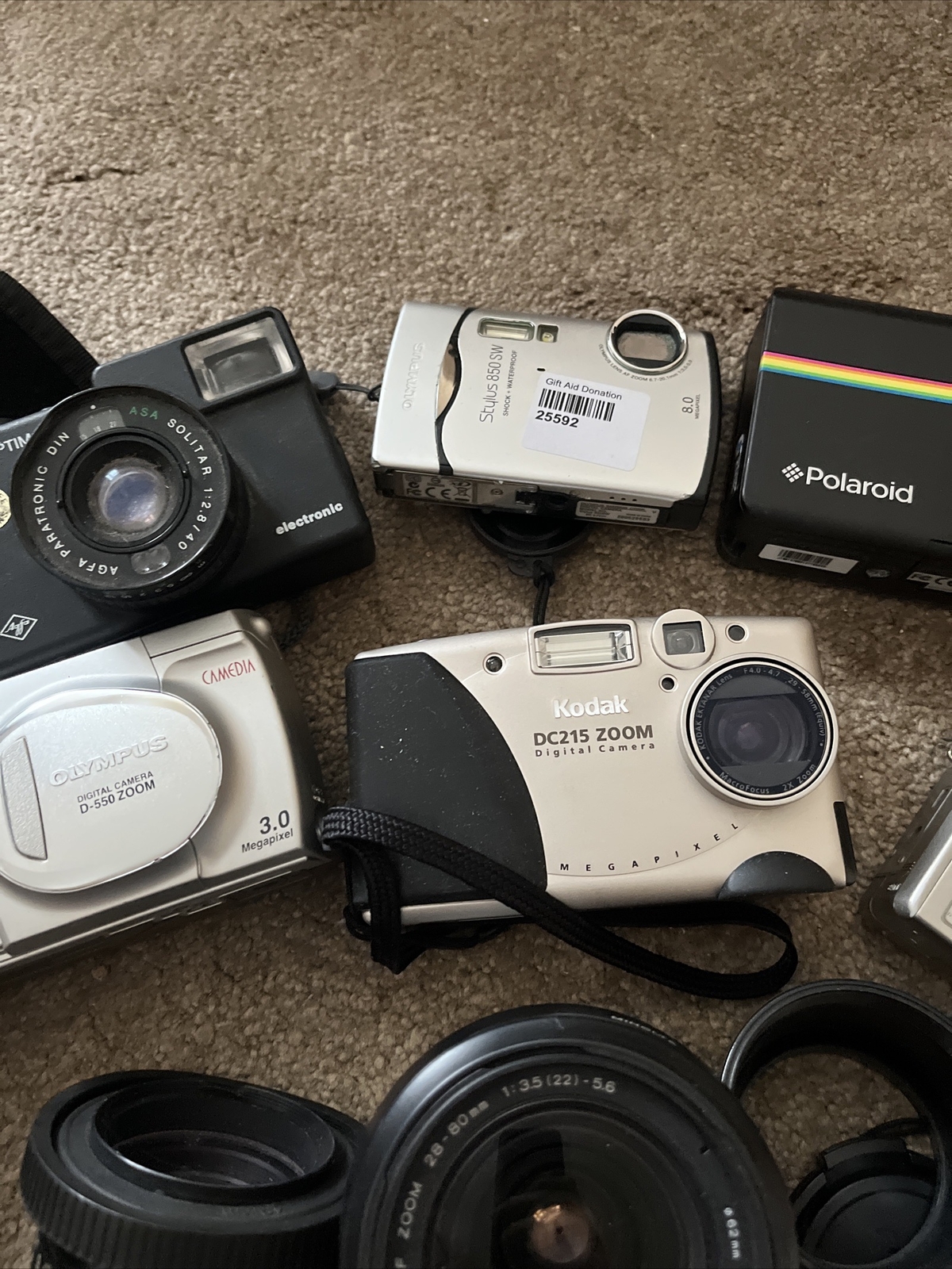 Job lot Vintage Camera Lenses Canon Minolta Olympus Digital And Film