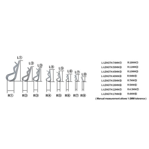 100PCS Hitch Clip Assortment Mechanical Hair R Cotter Pin Tractor Towing 2023 - Picture 9 of 11