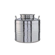 Contenitore Bidone Fusto In Acciaio Inox per Olio 15/30/50  Litri Tappo ermetico