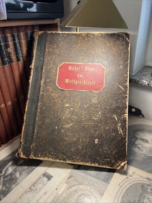 Antiquarische Buch Bilder Atlas Zur Weltgeschichte 1881 Tafeln Illustration RAR