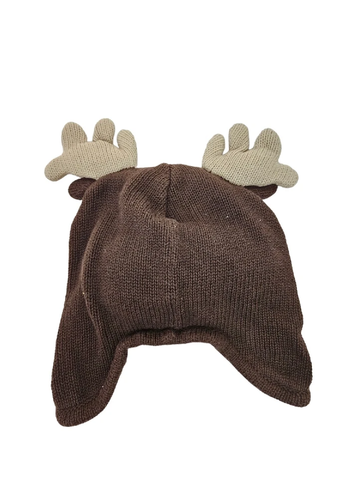 Gymboree Marrón Tejido 3D Alce Trampero Sombrero Talla 2T a 3T Unisex Niño Pequeño H74 Foto 2 de 4
