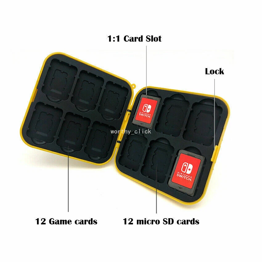 Nintendo Switch Game Card Case Holder Storage Box Travel Carry Protector Cover - Image 2 of 2