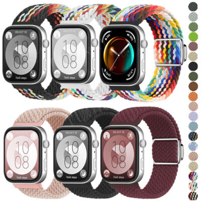 Magnet Braided Nylon Loop Armband Ersatz für Huawei Watch Fit 3 4 Pro Smartwatch