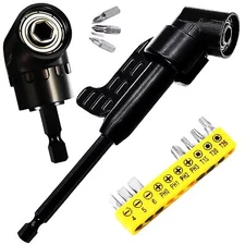 Right Angle Drill Attachment Screwdriver Extension Set For Tight Space 12PCS ...