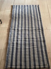 Vintage wkładka do łóżka tapicerka 180 x 90 niebieska w paski