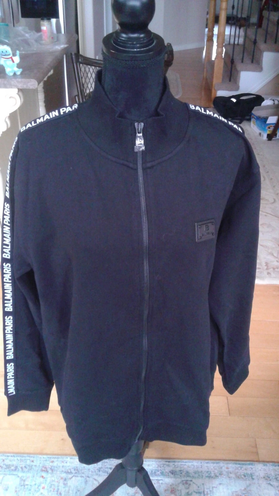 Balmain — BALMAIN MEN TRACK SUIT JACKET SIZE XL BLACK COLOR NEW WITH TAG