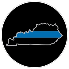 Law Enforcement Thin Blue Line Kentucky State Bumper Sticker Military Decal 5"