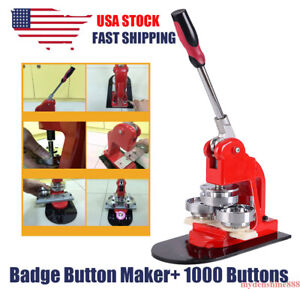 Accurate 25Mm Button Maker Badge Punch Press Machine and 1000 Parts Cutter S5B1 