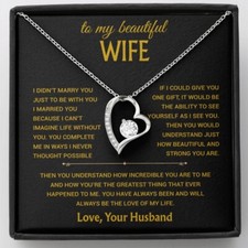 To My Wife Necklace, Christmas Gifts For Women, Anniversary Gift For Wife